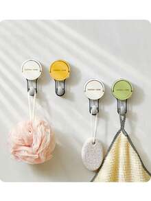 1 pieza Gancho con ventosa fuerte - Adecuado para baño, cocina y puertas de vidrio sin daños - Estante colgador de plástico para toallas, utensilios, llaves, etc. - Fácil de instalar y retirar - Multicolor - Ver 8
