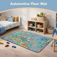 90x140cm Foldable Play Mat, Extra-Large Crawling Mat, Soft Foam Pad, Non-Slip Bottom. - Green - View 2