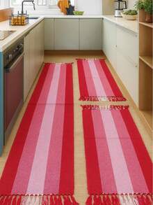 Kitchen Mat Set 3 Pieces: Runner + 2 Mats - Red - View 2