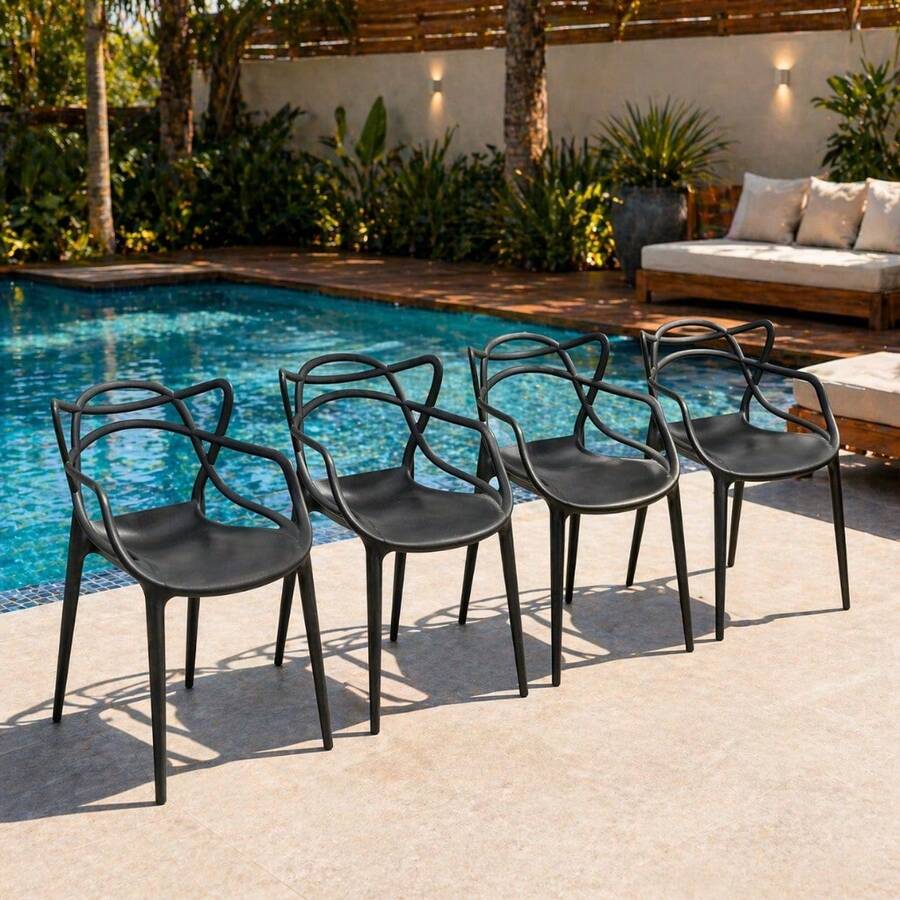Exclusive Minimalist Design Dining Chair - 4 unidades - Ver 1