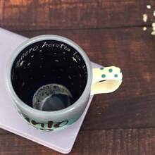 Taza Capuchino "¿Sabes cuánto te quiero?(Adentro) Te quiero hasta la luna"| Taza para Café| Regalo Amor, Amistad, Familia| 375ml Cerámica Artesanal Hecho en México - 1 - Ver 6