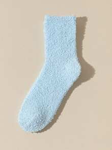 1/3/6 Pairs Thickened Coral Fleece Socks For Women, Warm Lining Long Socks For Winter, Suitable For -40°C, Fuzzy Sleep Socks - Multicolor - View 10