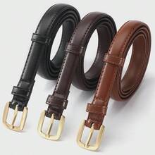 3 piezas Cinturones de mujer, nuevos cinturones versátiles casuales y de negocios, duraderos, adecuados para decoración, verano, escuela, otoño, Halloween y otras ocasiones - multicolor - Ver 6