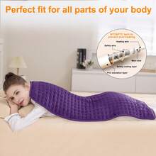 Deepsoon XXXL Heating Pad - Available In Three Sizes: 40 Inches X 20 Inches, 33 Inches X 17 Inches, And 24 Inches X 12 Inches; Featuring 6 Temperature Settings And 4 Timer Settings; Built In Portable Massage Function; Specially Designed To Provide Soothing Thermal Therapy For The Back, Neck, Shoulders, And Legs; Machine Washable, Easy To Clean; The Ideal Gift For Father's Day Or Birthday. Newly Upgraded Version! - View 3