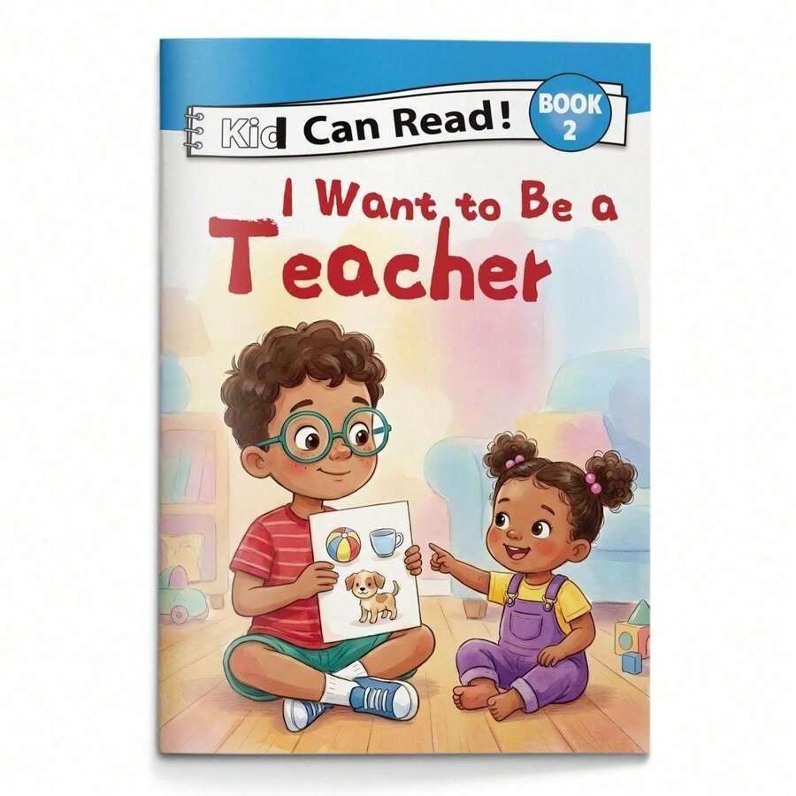 Libro de lectura con tema de maestro, cuaderno de escritura de aprendizaje temprano para el aula y el hogar - Cuaderno de lectura sobre sueños profesionales - Ver 1