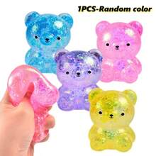 1PC Glitter Crystal Bear - Irresistible Soft  Squishy Glitter Filled Glitz Toy For Boys & Girls,Party Favors For Kids Squeeze Toy, Stress Relief Toy Squeeze Ball, Perfect For All Ages Austism,Ideal Holiday Gifts,Fun Cute Stuff,Birthday Gifts. - xiong-1pc - Xem 9
