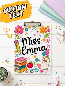 OBOVAY 1pc Customized Teacher Name Writing Board - Personalized Pencil Shaped Classroom Writing Board, Teacher Back To School Gift, Unisex Cute Stationery Storage Box, Learning Supplies - Multicolor - View 16
