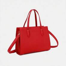 Unibella Elegant And Versatile Handbag With Handles And Adjustable Strap. Superior Quality And Durability. Perfect For Everyday Style. - 紅色 - 查看 4