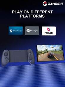 GameSir G8 Plus 手机游戏手柄，平板游戏手柄，兼容 Switch、Switch 2、安卓、iOS、Steam PC，适用于 120-215mm 的设备，配备霍尔效应摇杆和模拟扳机、六轴陀螺仪、非对称振动马达，内置 1000mAh 电池 - 查看 4