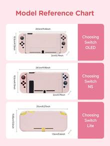 Ayotu Compatible With Switch/Switch OLED/Switch Lite Cherry Blossom Tree Pattern Game Console Shell And Accessories, The Package Includes A Protective Case, Storage Bag, Base Shell, Handle Protective Cover And Other Styles Of Accessories To Choose From. - Multicolor - View 12