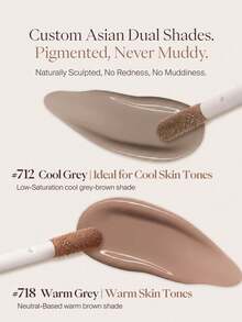 JOOCYEE Airy Wear Contorno Líquido, Maquillaje Escultor Facial para Sombreado, Iluminación y Contorneado - #712 Gris frío - Ver 3