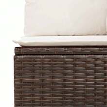 vidaXL Salon de jardin avec coussins 5 pcs marron résine tressée - A - Voir 6