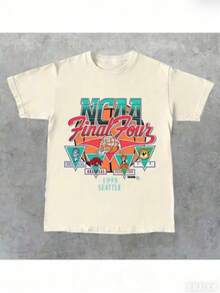 1995Final Four Official Game Shirt, Graphic Vintage Sports Tees Summer Shirts For Men, Gift For Her, Gift For Him, Gift For FriendNew Casual T-Shirts For Men And Women - Màu be - Xem 14
