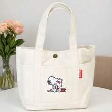 SNOOPY 2026新款史努比高品质帆布手提袋，卡通史努比单肩包，适合大学生 - 彩色 - 查看 1