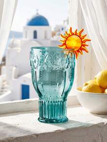 1pc/5pcs Bohemian Style Sun Shell Cup Identifier Plate, Reusable Starry Sky & Ocean Theme Cup Identifier, Themed Cup Labels, Colorful Glass Decor, Party Drink Accessories, Gold-Rimmed Sun Shell Cup Identifier, Beach & Sunshine Theme Party Cup Labels, Wedding Reception Glass Cup Identifier, Summer Theme Drink Identifier, Home Party Accessories - Multicolor - View 6