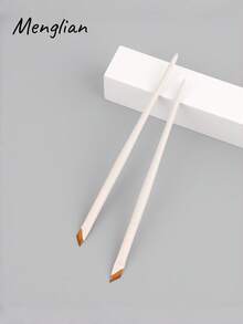 Ultra Fine Eyeliner Brush, Precise Angled Eyebrow Brush For Sharp Lines And Details, Easy To Control Makeup Tool - White - View 4
