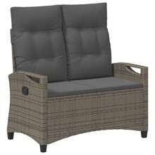 vidaXL Banc de jardin Gris et Gris foncé 105 x 60 x 112 cm - A - Voir 2