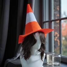 Mũ nón giao thông gấp gọn mới, mũ hình bồn cầu Halloween, mũ hình nón, mũ hóa trang unisex. - Nhiều màu - Xem 3