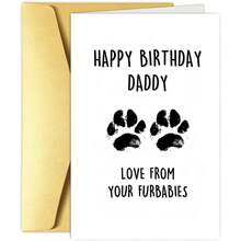 一张趣味十足的生日贺卡，非常适合宠物主人、猫狗爱好者、朋友、父母，传递最美好的生日祝福，一张独具创意的生日贺卡，祝爸爸生日快乐 - 均碼 - 查看 4