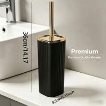 New Arrival! Recommended Essential Home Item - 1 Set Electroplated Long Handle Toilet Brush, Cleans Toilet Bowl Thoroughly, Bathroom Cleaning Tool, Combines Aesthetics And Functionality, Easy Toilet Cleaning - White - View 7