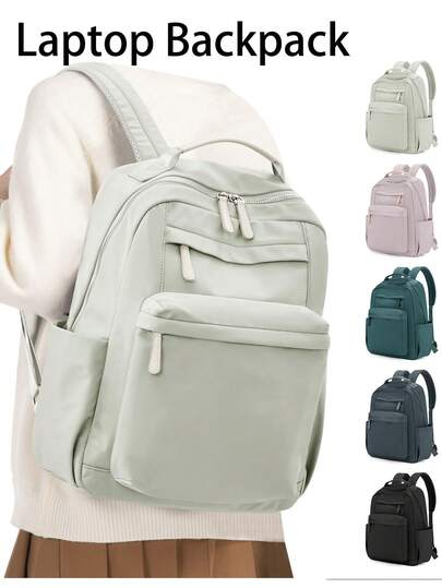 حقيبة ظهر للكمبيوتر المحمول للنساء تناسب أجهزة 14/15 بوصة، متعددة الجيوب، حقيبة ظهر سفر أنيقة ومقاومة للماء مناسبة للسفر والعمل والكلية وحمل الكتب والسفر الخارجي والأعمال والممرضات والمعلمين، حقيبة ظهر مضادة للسرقة