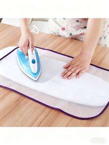 2 piezas Paño de planchado de alta temperatura, Almohadilla de aislamiento térmico con red protectora, Suministros para el hogar - A - Ver 4