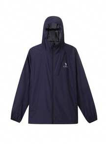 CAMEL CROWN Chaqueta protectora solar para hombres - Ropa deportiva exterior transpirable, impermeable y resistente a la abrasión para primavera/verano - Azul noche - Ver 3