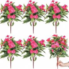 1 pièce - 5 branches/1 bouquet - Gypsophile artificielle, fleurs en soie, plantes artificielles pour la maison, le jardin extérieur, le porche, la décoration intérieure/extérieure, la couronne, la décoration de mariage - Rose - Voir 8