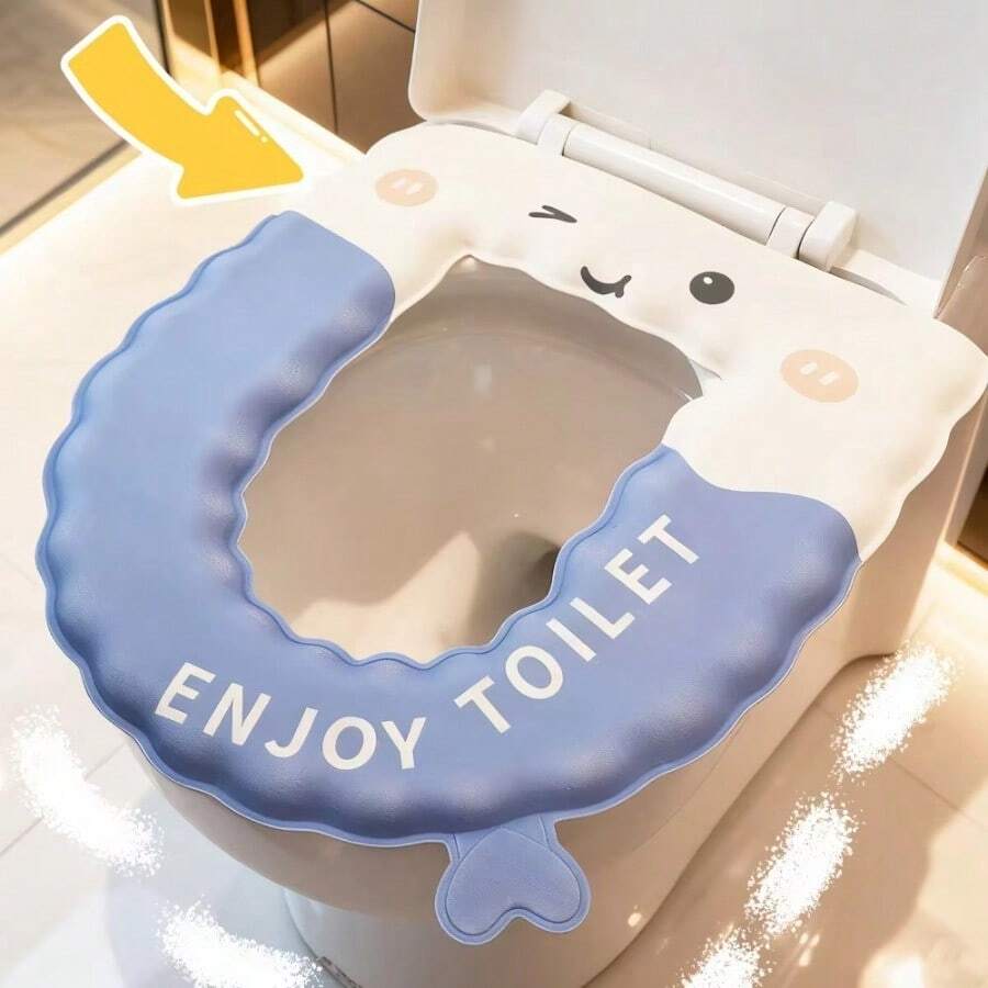 Designed Specifically For The Bathroom, This Waterproof Toilet Seat Cover Is A Soft And Protective Accessory That Seamlessly Complements Your Home Decor While Keeping The Toilet Seat Clean And Comfortable - Multicolor-2 - View 1