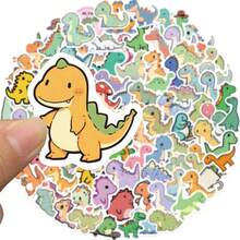 100pcs Waterproof Vinyl Cute Cartoon Dinosaur Stickers, Graffiti Decor For Water Bottles, Car Cups, Computers, Guitars, Bicycles, Motorcycles, Skateboards, Helmets, Luggage, Diaries, DIY Crafts, Decorative Sticker Pack, Gift For Boys And Girls - Multicolor - View 6