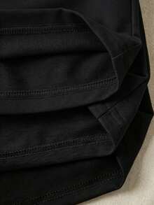 3 piezas Pantalones cortos deportivos casuales de cintura elástica y cordón de unicolor - Negro - Ver 9