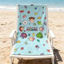 迪士尼玩具总动员沙滩巾 - 浅蓝色“永远的朋友”印花沙滩巾，适用于泳池和海滩 - A - 查看 3