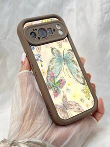 NR32 蝶と桜,対応するPixel 10 9 8 Pro 9A 8A ケース、対応するiPhone17 16 15 14 13 12 11 Pro Max 7 8 16 15 14 Plus 16e 17e 17 Air ケース、フルカメラ保護ソフト TPU ケース、キャンディカラーエンジェルアイラダーマットシリコン肌に優しいタッチフォンケースカバー（女性＆女の子向け） - カーキ - チェックする 7