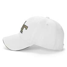 Georgia Tech Yellow Jackets Logo Cotton Canvas Structured Baseball Cap, Adjustable, Lightweight & Stylish Hat For Outdoor Activities - trắng - Xem 3