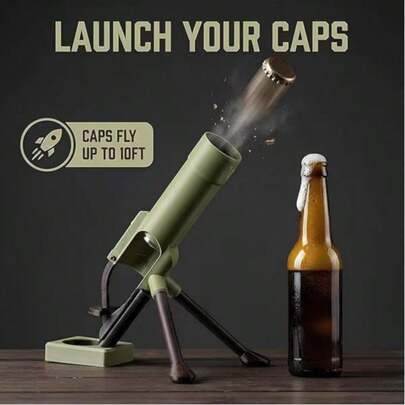 2026 Nuovo Apribottiglie per Birra da 330ml, Lanciatore di Bottiglie Tattico Resistente, Adatto per Casa, Bar, Esterno, Feste