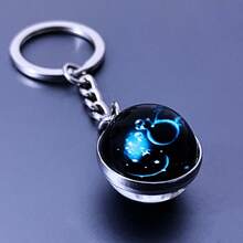 12pcs/Set Zodiac Constellation Luminous Glass Ball Keychain Pendant Bag Charm - Multicolor - View 13