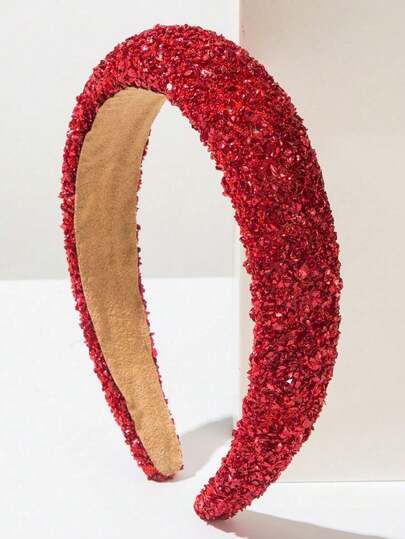 1pc Retro Multi-Color Beaded Headband, Women's Fashion Accessory For Summer, Hair Band, Hair Hoop, Hair Decoration