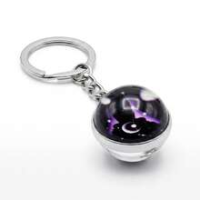12pcs/Set Zodiac Constellation Luminous Glass Ball Keychain Pendant Bag Charm - Multicolor - View 6