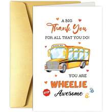1pc, School Bus Driver Thank You Card, School Bus Driver Appreciation Gift, Bus Driver Year-End Gift, Awesome Bus Driver Retirement Card - One Size Fits All - View 4