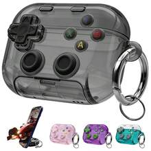 Ốp bảo vệ tai nghe hình tay cầm chơi game dành cho AirPods 4/Pro2/Pro3, đa năng, có kẹp giữ chống rơi. - Nhiều màu - Xem 3