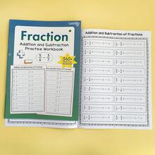 Addition Subtraction & Multiplication Division Fraction Arithmetic Workbook For Kids Handwriting, Children's Learning Tools,Student School Supplies, Math Learning Resource, Teachers Teaching Aids, School Tutoring Learning Book For Back To School - Multicolor - View 7