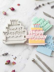 SikeSike 1pc/3pcs Cake Shaped Silicone Mold, Suitable For Decorating Birthday Cakes, Chocolate, Pudding, Candy - Multicolor - View 3