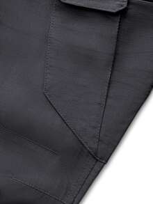 (2 PCS) Waterproof Tactical Pants With 9 Deep Double Pockets, Small Front Pockets - Grey - View 2