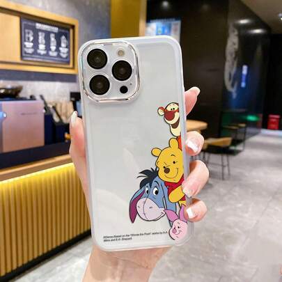 Funda para teléfono Disney Cute Winnie the Pooh Series, para iPhone 16 Pro Max/ 15/ 14 Plus/ 13/ 12/ 11 Pro Max/ XS/ XR, nueva, moderna, minimalista.