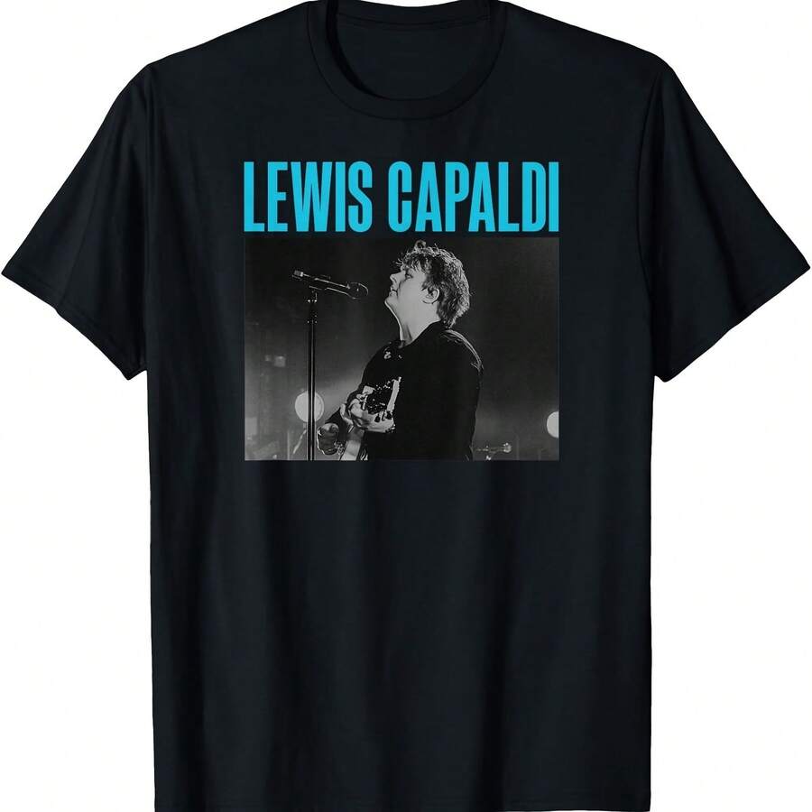 Lewis1 Capaldi1 Live Photo T-Shirt - Black - View 1