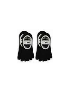 1/2/3 Pairs Women Five Fingers Yoga Socks, Thin Professional Anti-Slip Indoor Sport Dance Pilates Ankle Socks, Fall - Multicolor - View 9