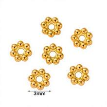 20 hạt cườm hình hoa cúc bằng thép không gỉ, kích thước 3, 4, 5, 6 mm, dùng làm phụ kiện trang sức, vòng tay, vòng cổ, bông tai, không phai màu. - Miếng đệm hình bông tuyết - Xem 11