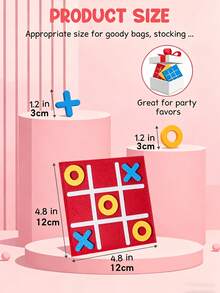 10sets/5sets Colorful Felt Tic Tac Toe Party Toys, Suitable For Back To School Party Gifts, Fun Board Game, Classroom Activity Props, Ideal For School Opening Season, Birthday Party, Gift Bags And Various Holiday Events And Parties, Best Gift Choice For Students, Random Colors - Multicolor - View 8