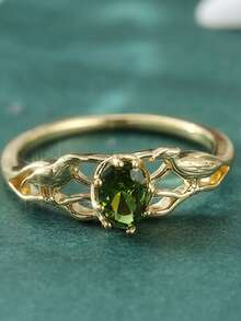 Nhẫn hình chim cổ điển thủ công, đính đá Cubic Zirconia tổng hợp, trang sức thanh lịch dành cho nữ, phù hợp cho sử dụng hàng ngày, dự tiệc và các dịp lễ hội, món quà hoàn hảo dành cho phái nữ. - Hai màu - Xem 8