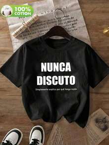 -Casual Women's Shirt I Never Argue, I Simply Explain Why I'm Right, Round Neck, Short Sleeves, Suitable For Spring, Summer And Autumn. - Black - View 9